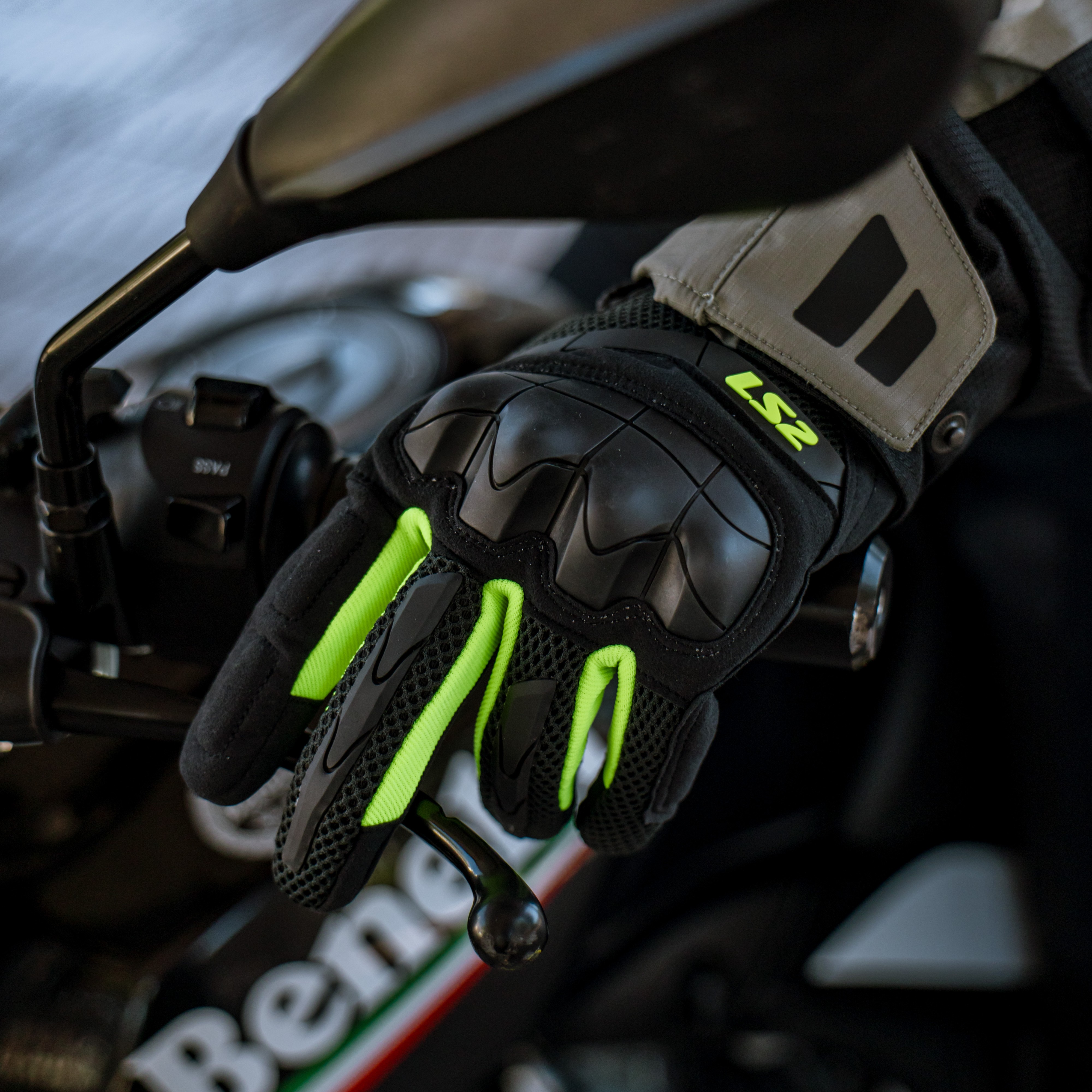 Guante Ls2 Kubra Hombre Negro / Amarillo